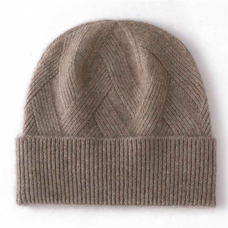 Cashmere Winter Knitted Beanie Hat