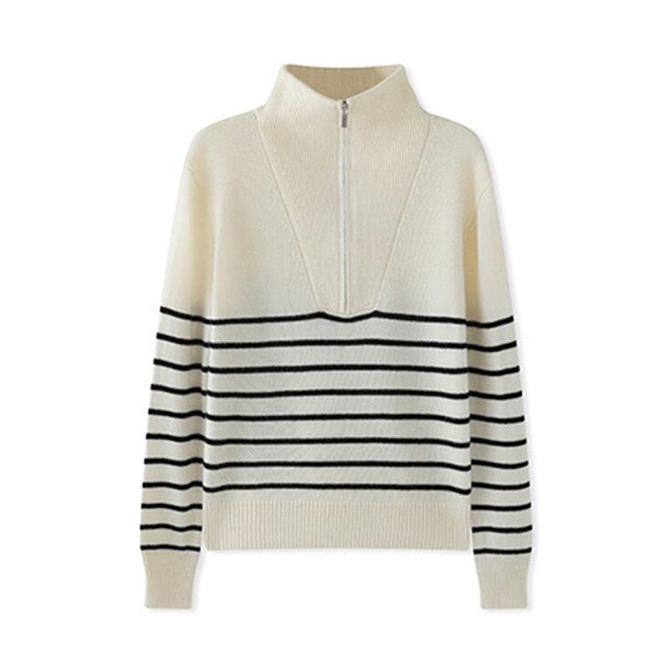 Chunky Cashmere Quarter Zip Sweater Women