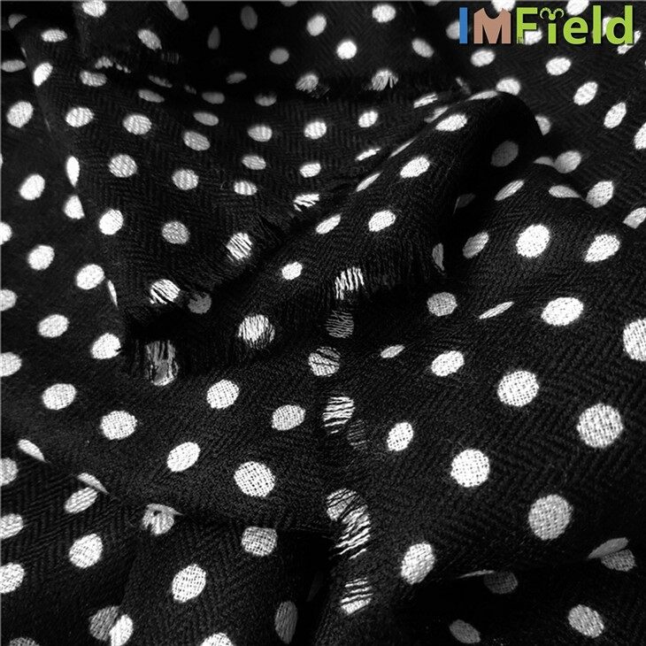 Classic Polka Dot Wool Scarf