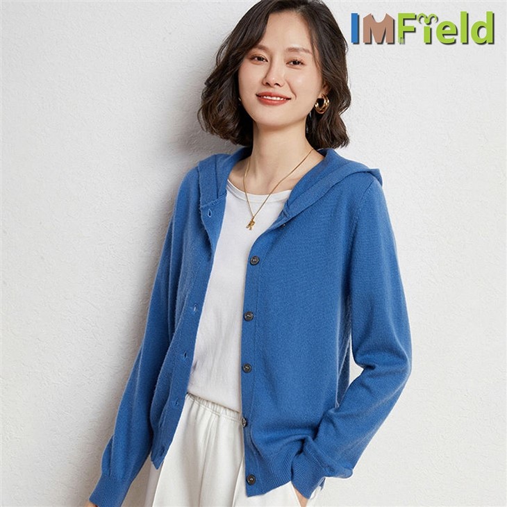 Custom Plain Knit Women 100% Cashmere Hoodie