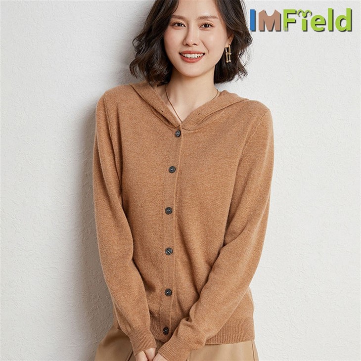 Custom Plain Knit Women 100% Cashmere Hoodie