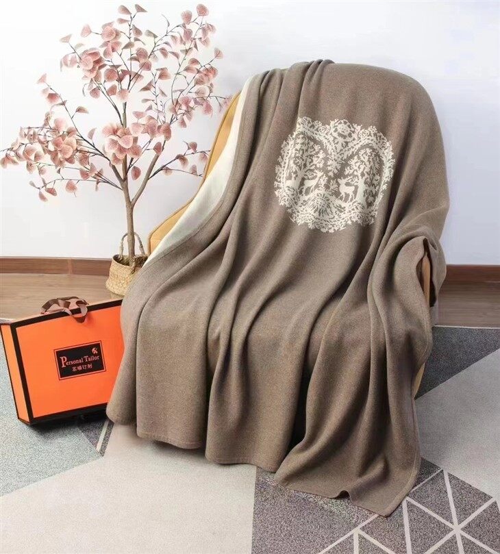 Custom Super King Wool Travel Blanket