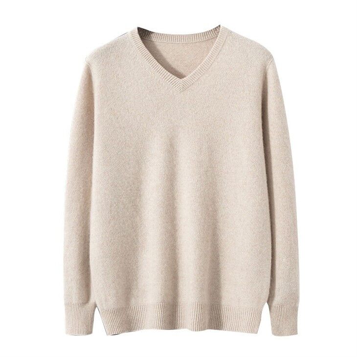 men’s v-neck cashmere pullover