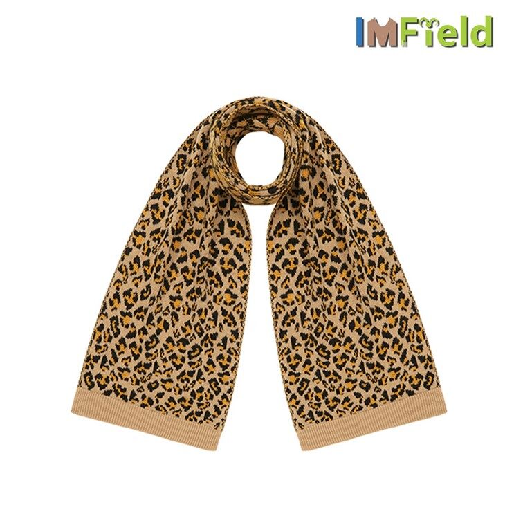 Fashion Kint Pure Cashmere Leopard Scarf