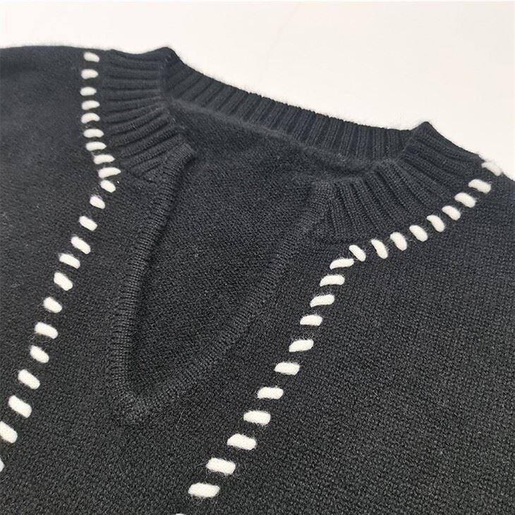 Knitted Cashmere V Neck Loose Tassel Sweater