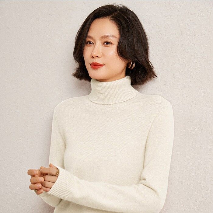 Ladies Cashmere Turtleneck Sweaters