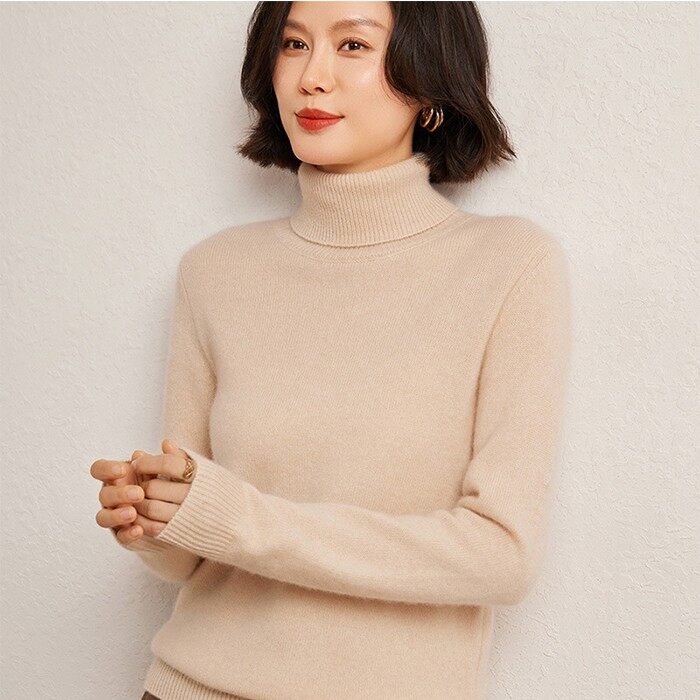 Ladies Cashmere Turtleneck Sweaters