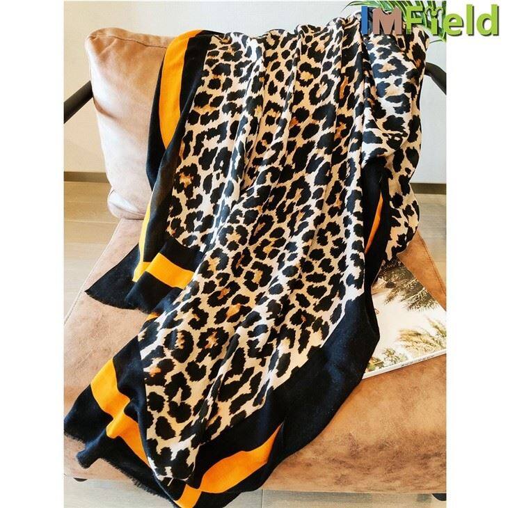 Leopard Print Scarf Cashmere Shawl