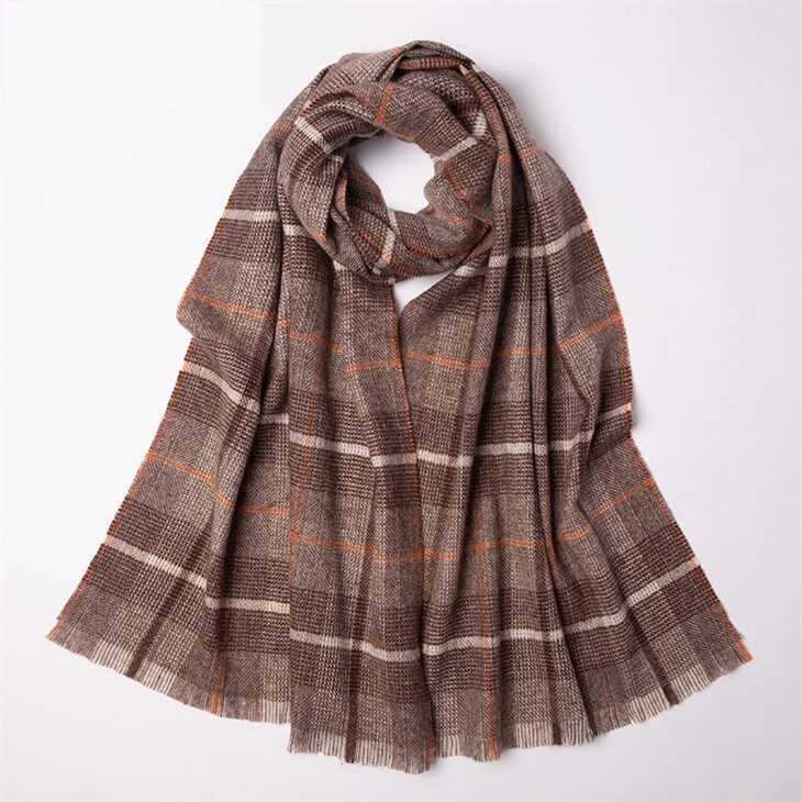Luxury Mens Cashmere Tartan Scarf