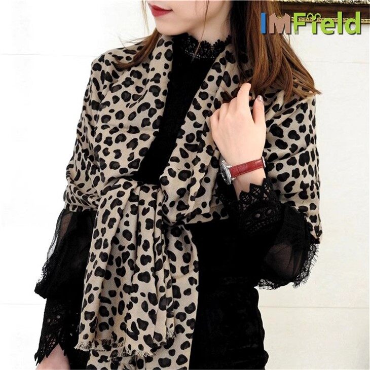 Manufacturers Custom Cashmere Leopard Scarf Shawl