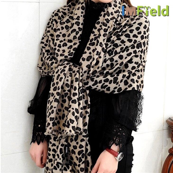 Manufacturers Custom Cashmere Leopard Scarf Shawl
