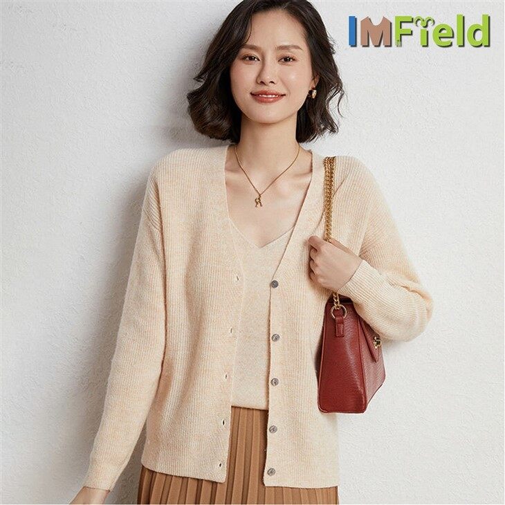 Manufacturers Of V Neck Rib Cashmere Knitted Cardigan