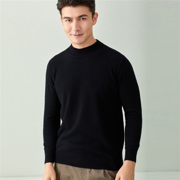 Mens 100%cashmere Jumpers Long Sleeve Kint Sweaters