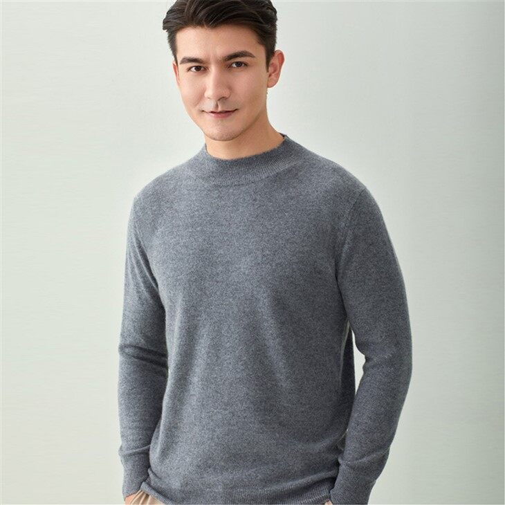 Mens 100%cashmere Jumpers Long Sleeve Kint Sweaters