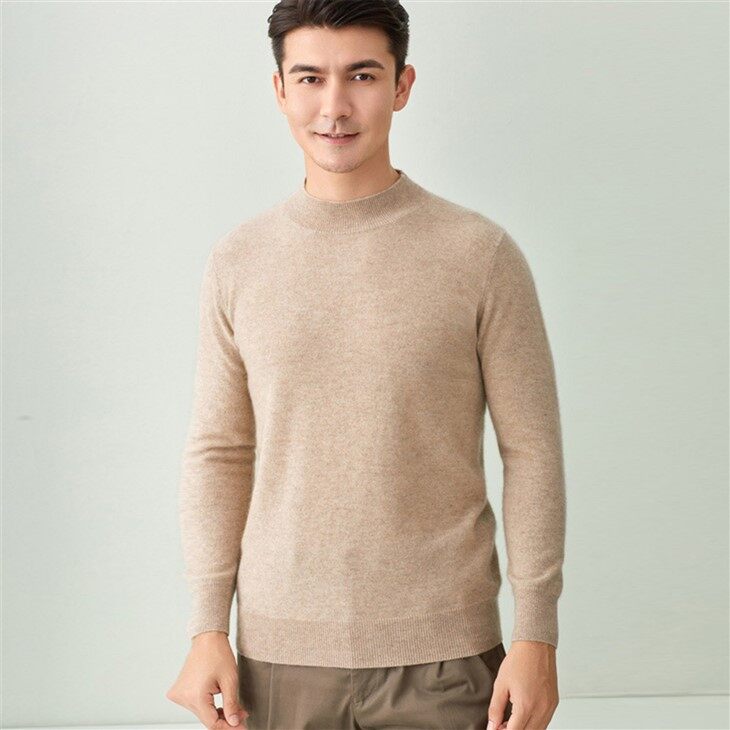 Mens 100%cashmere Jumpers Long Sleeve Kint Sweaters