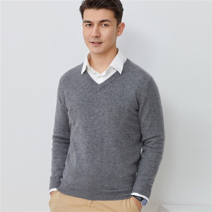 Maglione Kint da uomo con scollo a V in 100 maglioni di cashmere