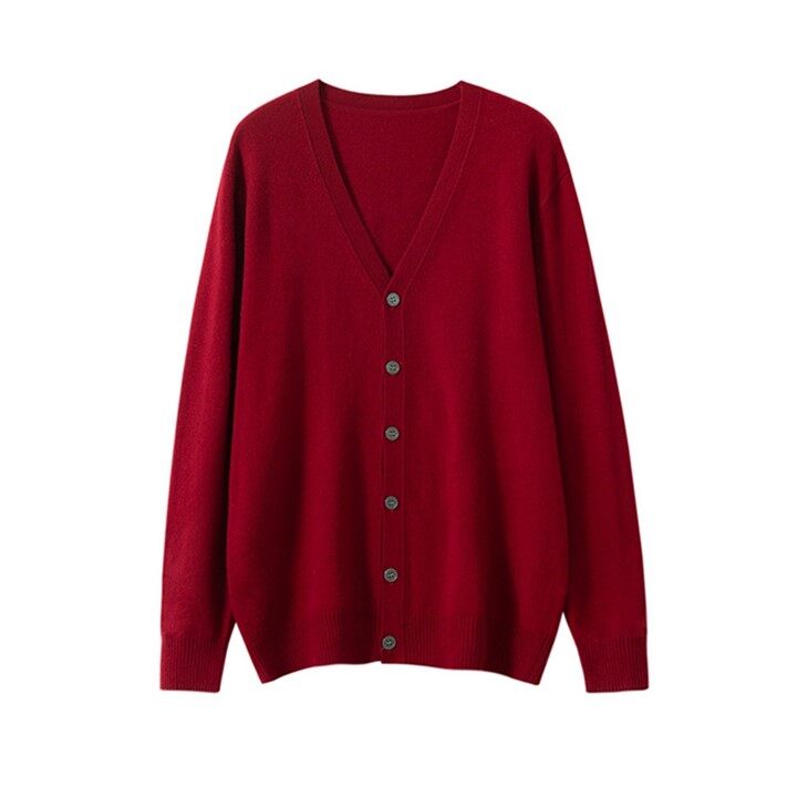 Mens V Neck Cashmere Cardigan Sweater