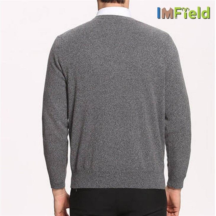 Mens V Neck Knit Cashmere Pullover Sweater
