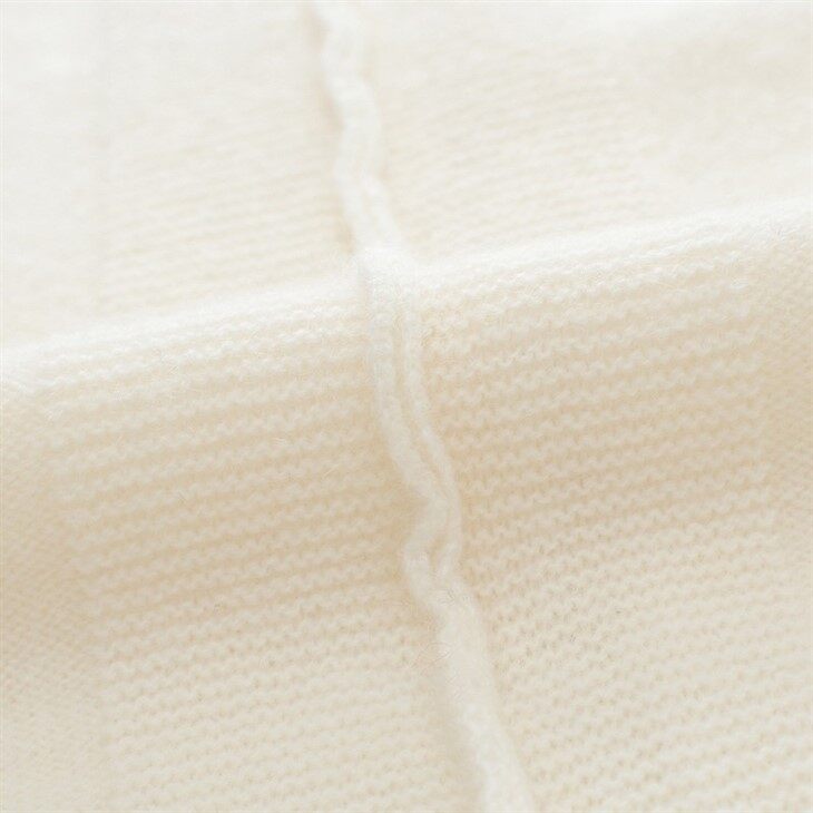 Mid-length Sleeves Side Slit Cashmere Dress