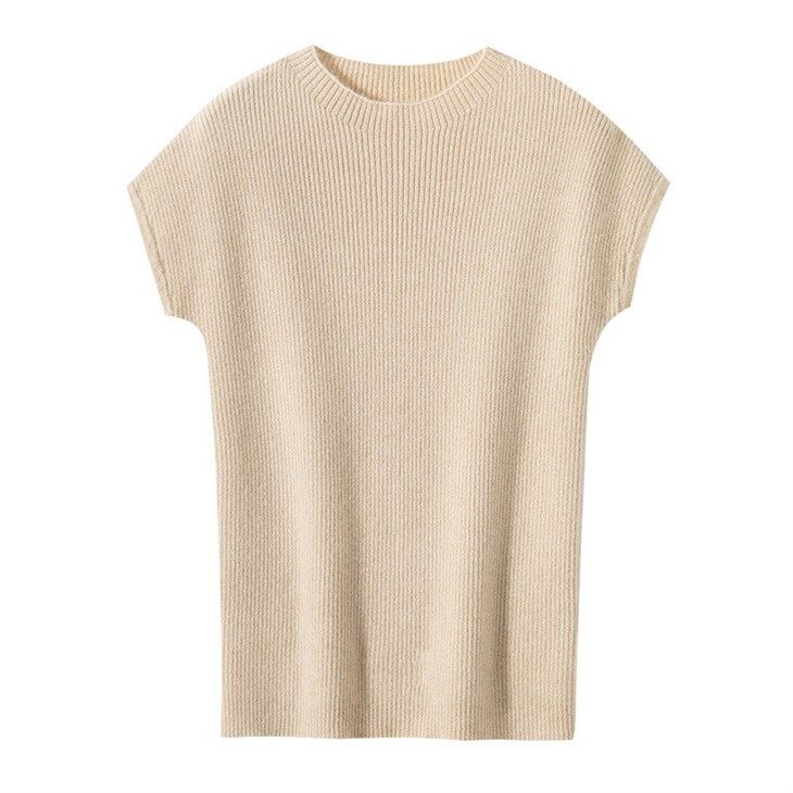 New Design Sleeveless Cashmere Kint Tops For Women