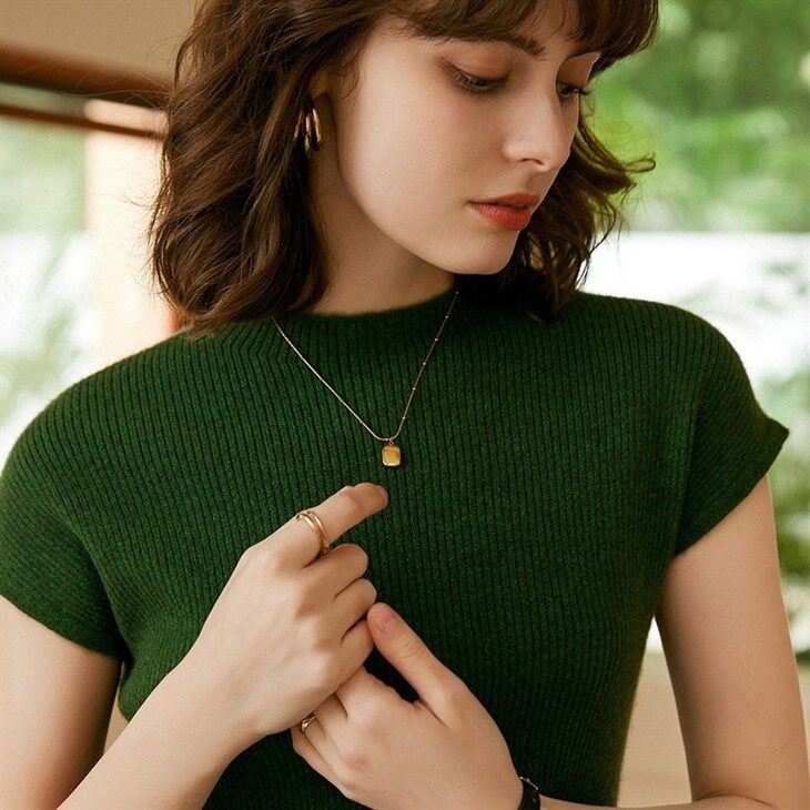 New Design Sleeveless Cashmere Kint Tops For Women