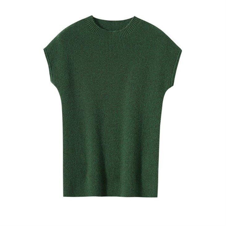 New Design Sleeveless Cashmere Kint Tops For Women