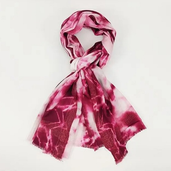 Tie dye cashmere scarf