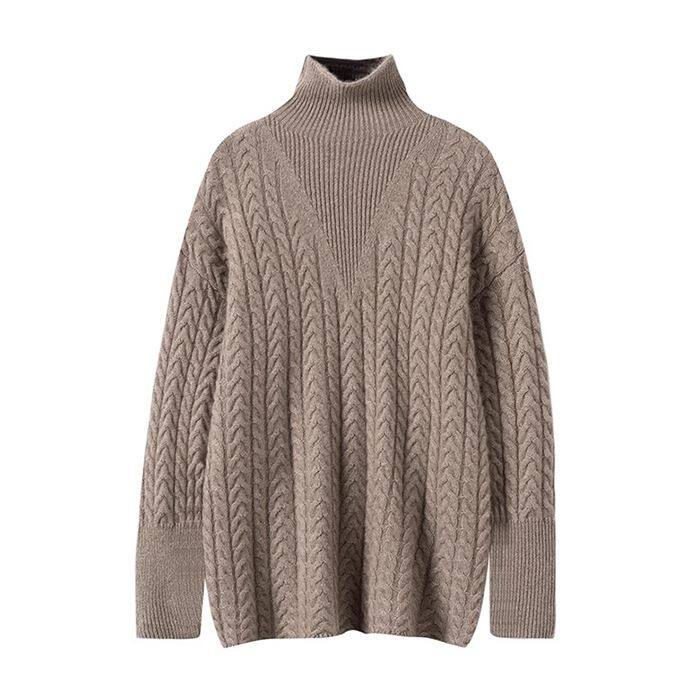 Womans Cashmere Turtleneck Sweater
