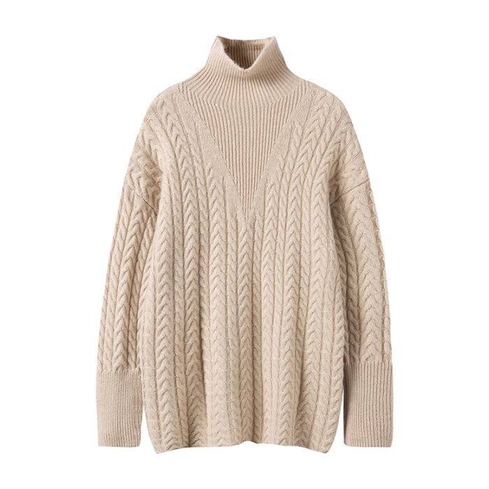 Womans Cashmere Turtleneck Sweater