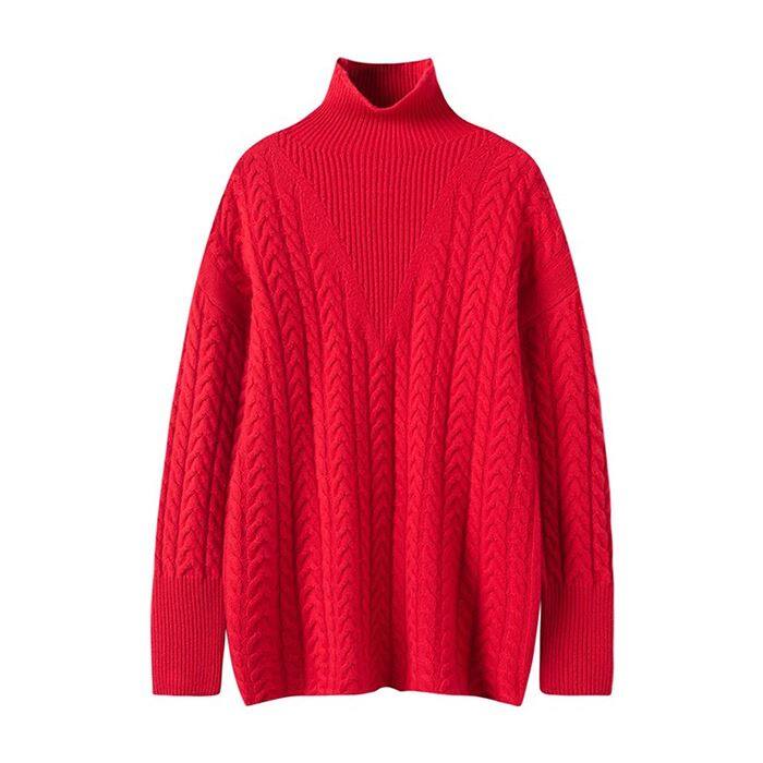 Womans Cashmere Turtleneck Sweater