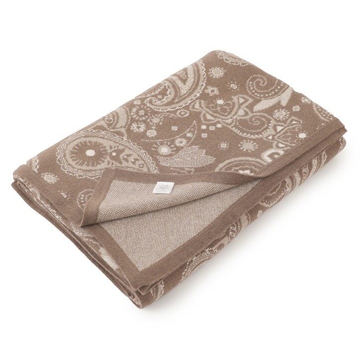 Picnic Camping Knitted Jacquard Wool Blanket Queen