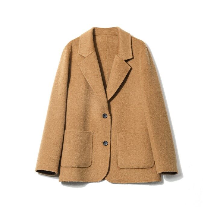 Short Camel Wool Coat