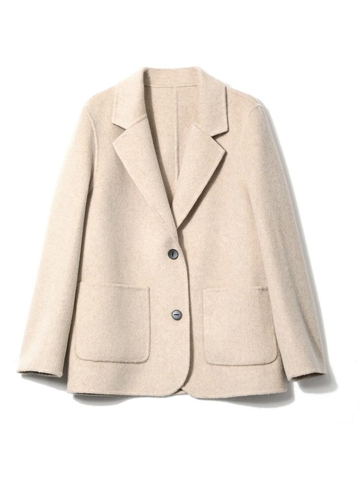 Short Camel Wool Coat