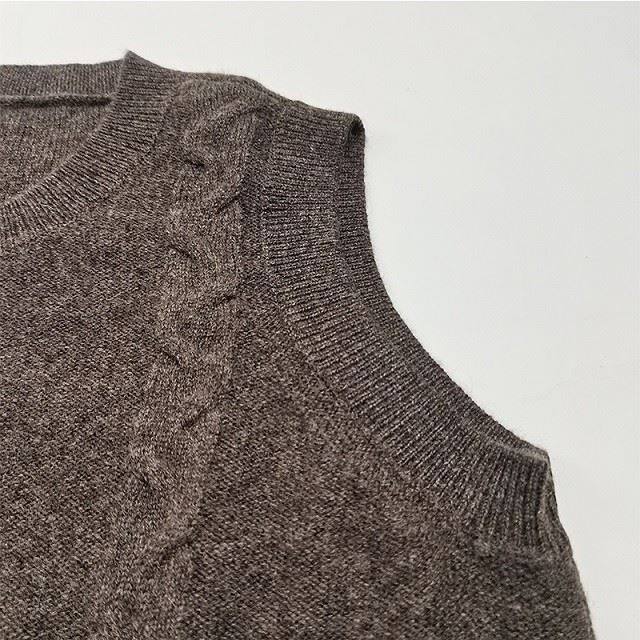 Sleeveless Single Breasted Cashmere Cardigan Dress