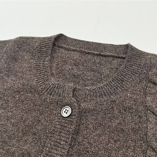 Sleeveless Single Breasted Cashmere Cardigan Dress