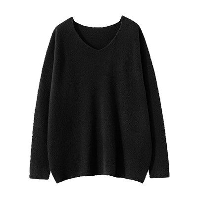 Black Cashmere Women Sweter