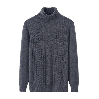 Męski sweter z golfem z kaszmiru