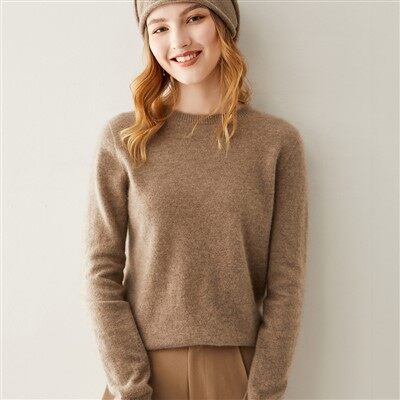 Suéter pulôver de caxemira feminino