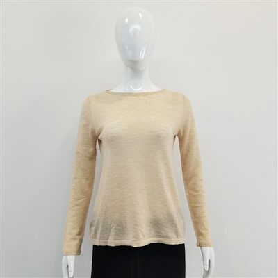 Jersey de lana fina con cuello redondo y manga completa