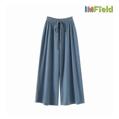 Дамски ежедневни широки кашмирени панталони