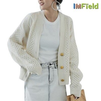 Fanm manch long ki lach knit kashmir lenn cardigan chanday