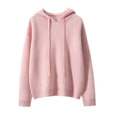 Damska kaszmirowa bluza z kapturem