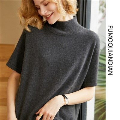 Womens Halfneck manch kout 100% kashmir pullover chanday