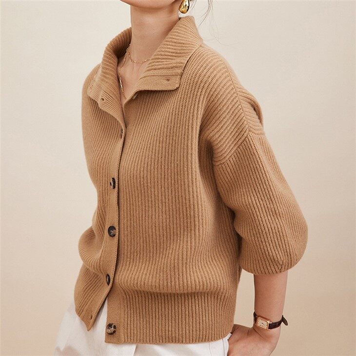 Femmes de chandail de cardigan en cachemire 75 plus doux 75