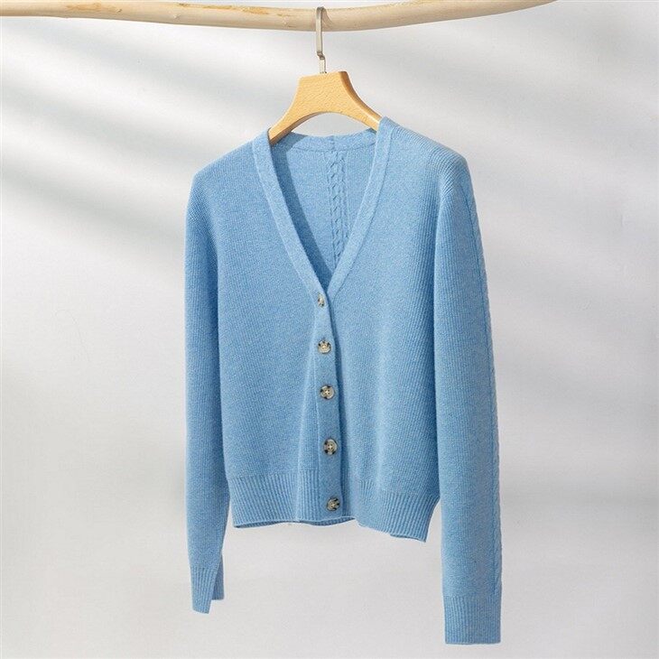 Spring Featherweight Wool Cardigan Sweater Women's