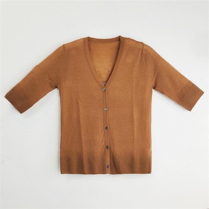 Spring Thin V Neck Wool Cardigan Sweater