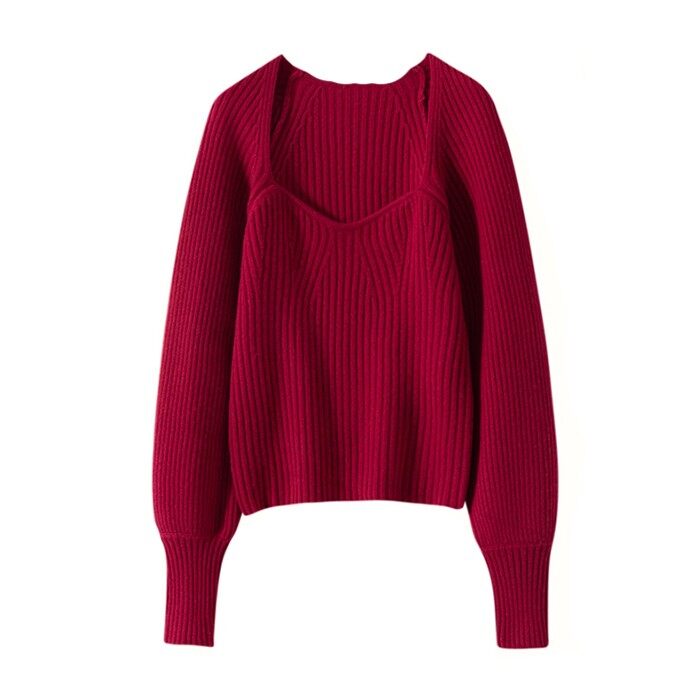 Square Neck Cashmere Sweater
