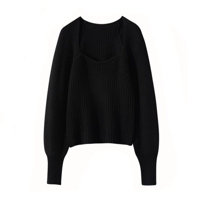 Square Neck Cashmere Sweater