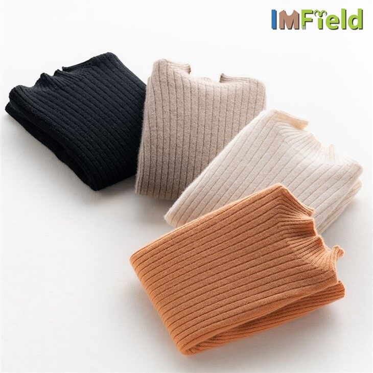 Fanm Turtleneck Plain Knit manch long kashmir chanday