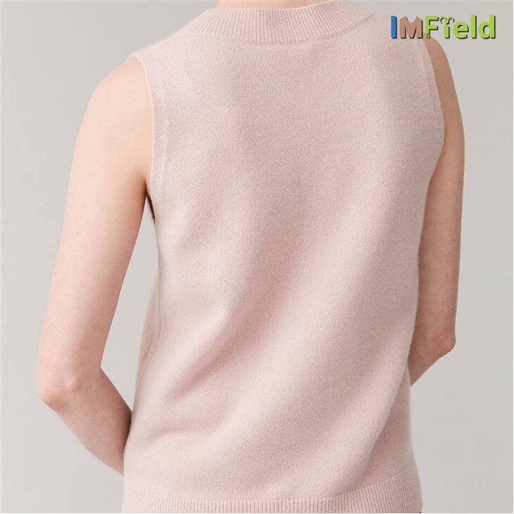 V-neck Knitcashmere Sweater Sleeveless Cashmere Vest For Women